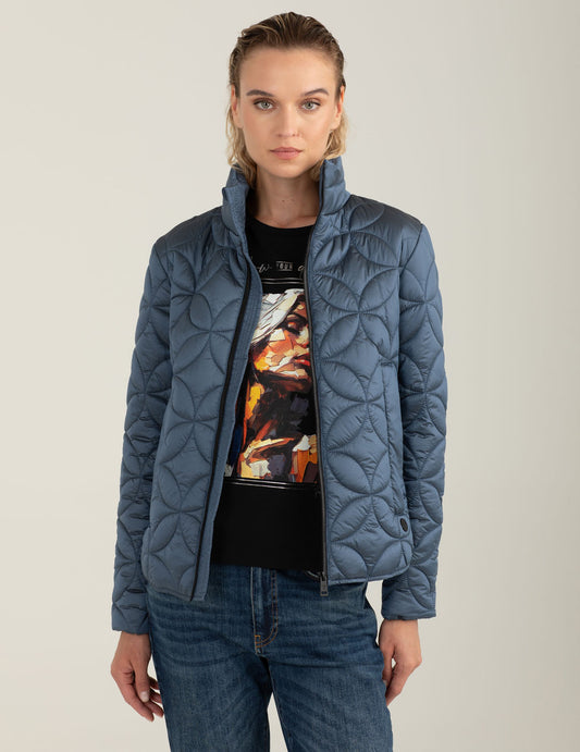 Quilted puffer jacket woman blue fw25w15ku cc-a0601