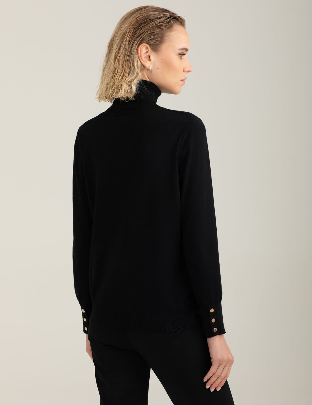 MAGLIA M/L DOLCEVITA UNITO WOMAN donna black fw25w04md cc-a0951 MAGLIA M/L DOLCEVITA UNITO WOMAN