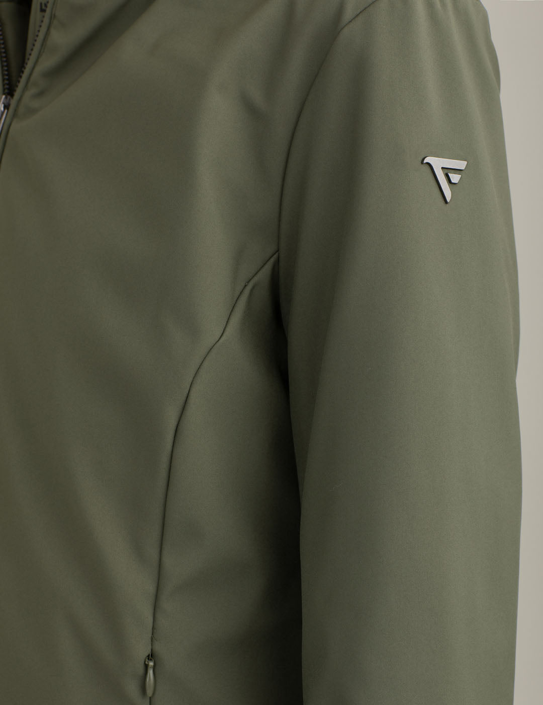 Long soft shell jacket with faux fur lining woman army fw25w11ku cc-a0804 Long soft shell jacket with faux fur lining