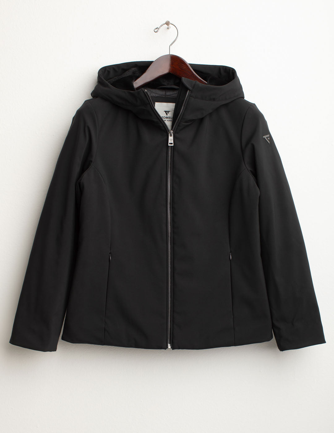 Soft shell jacket with faux fur lining woman black fw25w10ku cc-a0951 Soft shell jacket with faux fur lining