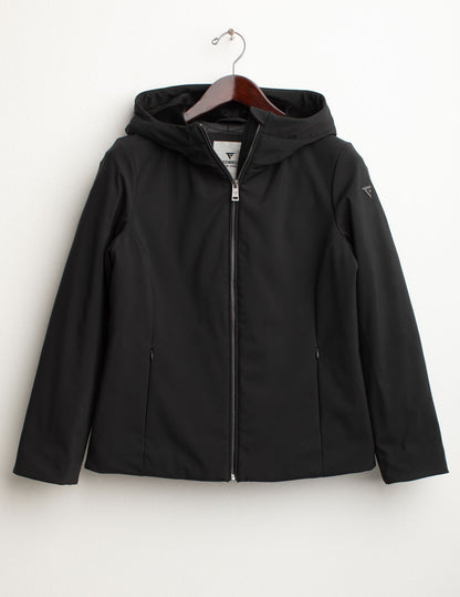Soft shell jacket with faux fur lining
