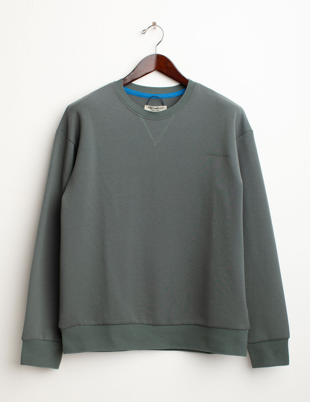 Felpa girocollo con lettering 3D uomo moss fm25w06fg cc-a0818 Felpa girocollo con lettering 3D