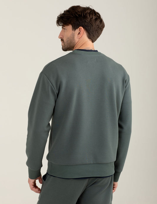 Felpa girocollo con lettering 3D - back - 002