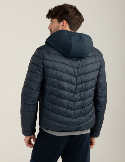 Reversible padded hybrid jacket