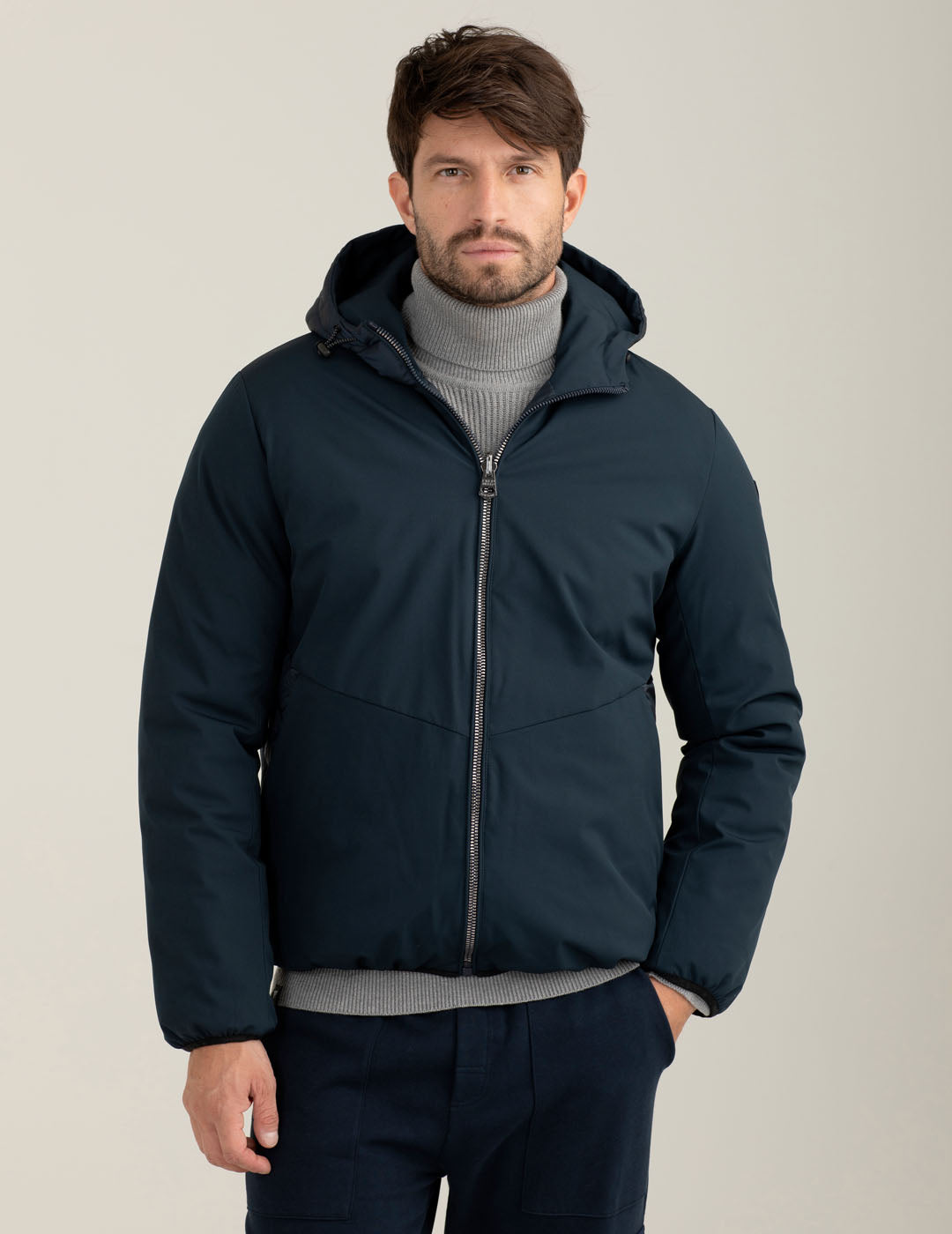 Reversible padded hybrid jacket man blue fm25w05ku cc-a0601 Reversible padded hybrid jacket