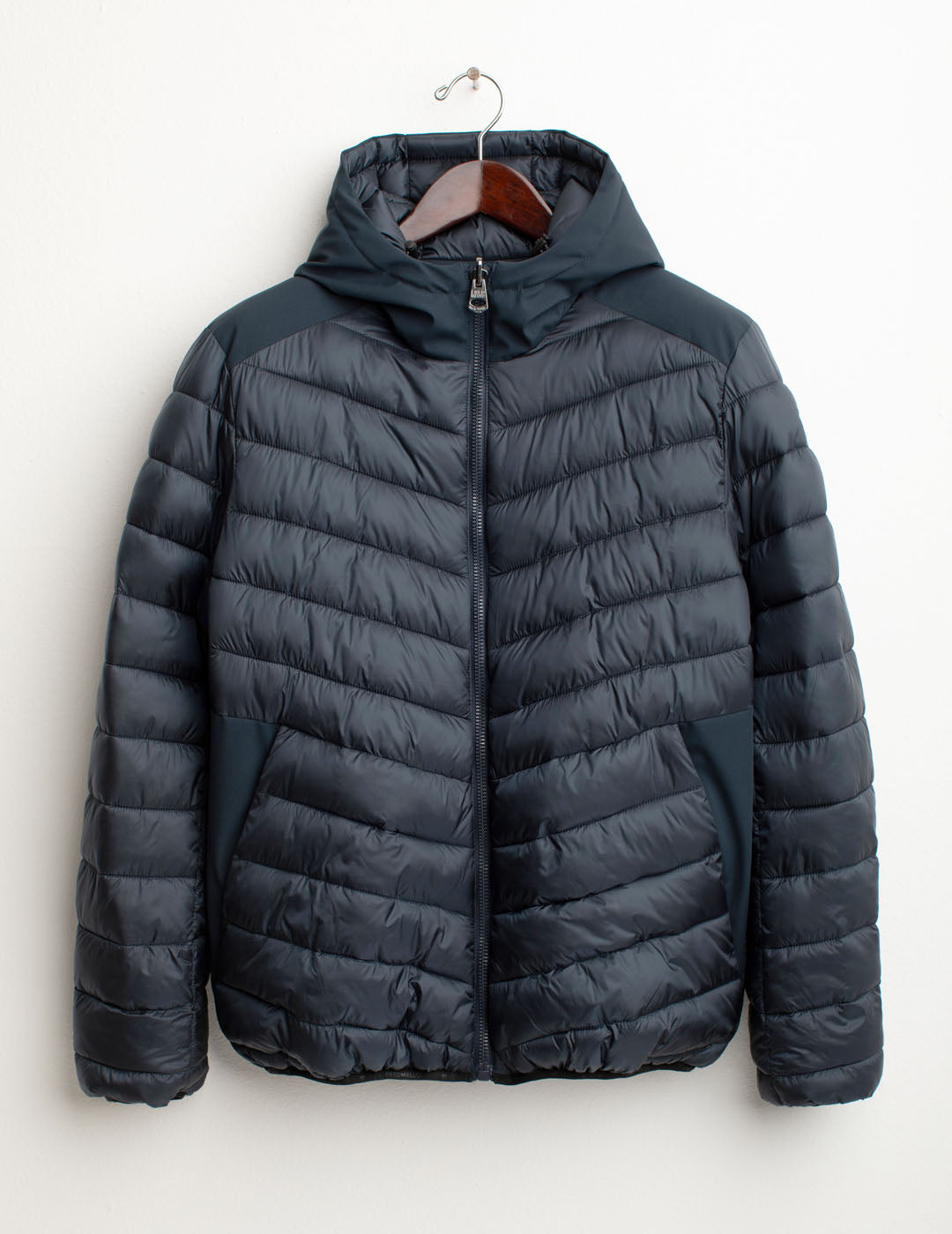 Reversible padded hybrid jacket man blue fm25w05ku cc-a0601 Reversible padded hybrid jacket