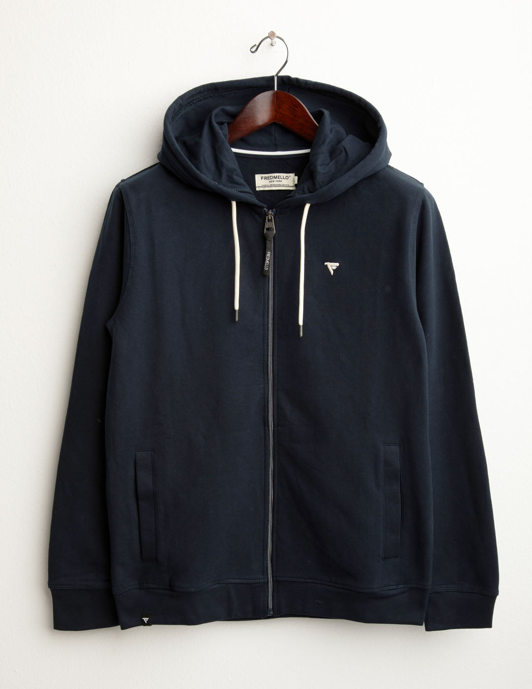 Felpa full zip con cappuccio uomo blue fm25w02fz cc-a0601 Felpa full zip con cappuccio