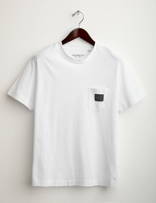 Chest pocket T-shirt  man white fm25w03tg cc-a0001