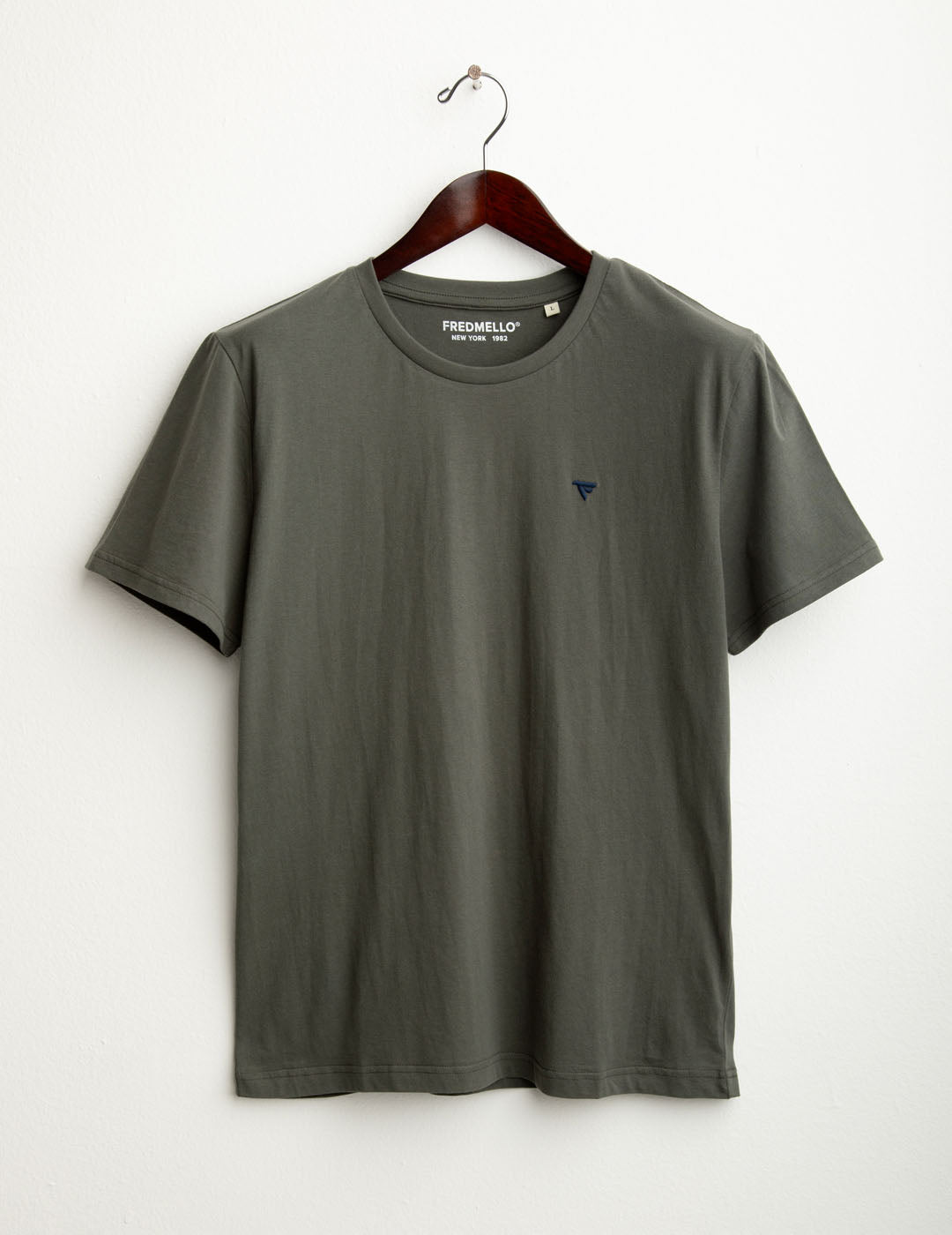 T-shirt with embroidered logo man army fm25w01tg cc-a0804 T-shirt with embroidered logo