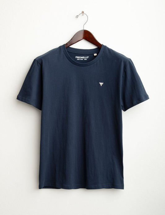 T-shirt with embroidered logo man blue fm25w01tg cc-a0601