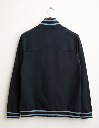Felpa full zip con collo in piedi