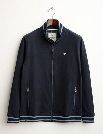 Felpa full zip con collo in piedi