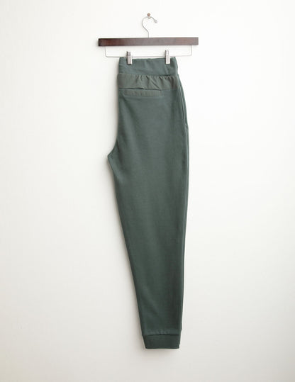 Pantalone in interlock con polsi