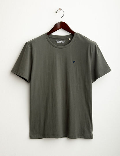 T-shirt with embroidered logo