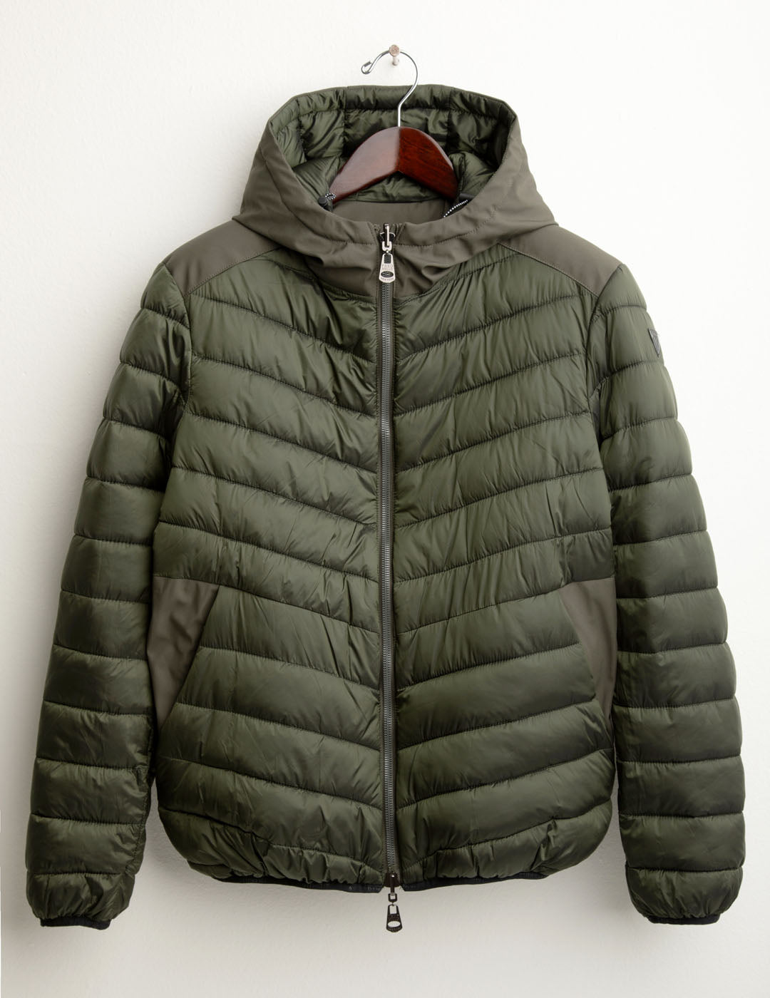 Giubbotto imbottito bimateriale reversibile uomo army fm25w05ku cc-a0804 Giubbotto imbottito bimateriale reversibile