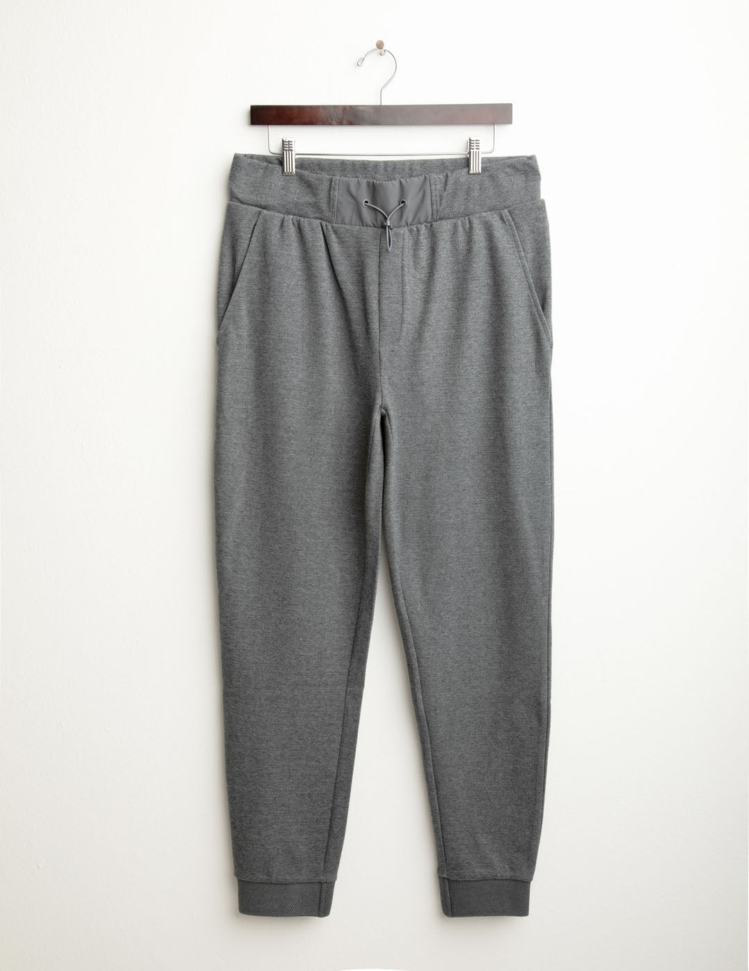 Pantalone in interlock con polsi uomo antracite melange fm25w03pf cc-a0953 Pantalone in interlock con polsi