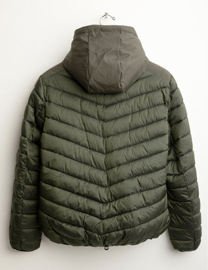 Giubbotto imbottito bimateriale reversibile