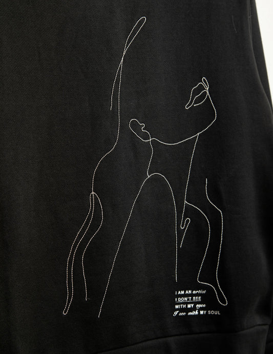 Felpa girocollo con micro-catenella - back - 002