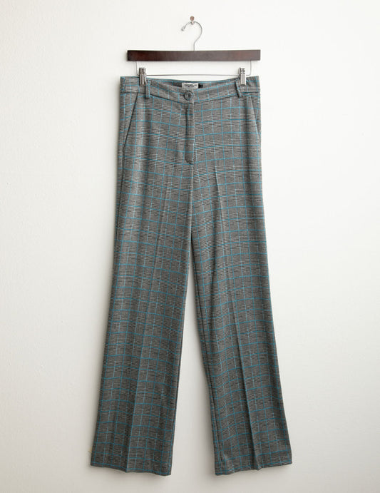 Yarn-dyed flared trousers woman sky fw25w10pt cc-a0705
