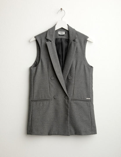 Blazer smanicato doppiopetto