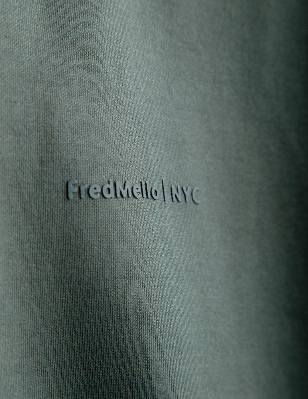 Felpa full zip con lettering 3D uomo moss fm25w07fz cc-a0818 Felpa full zip con lettering 3D