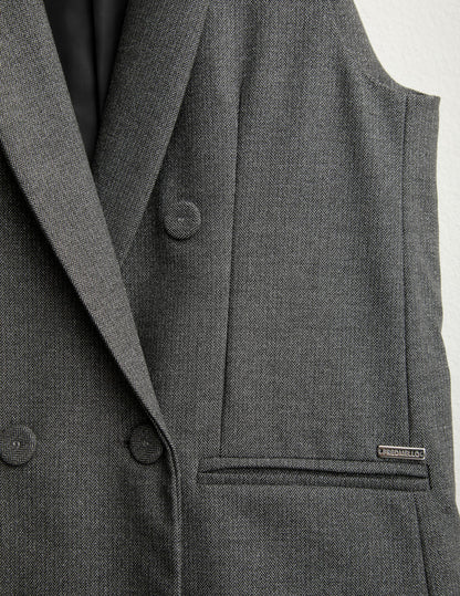 Blazer smanicato doppiopetto