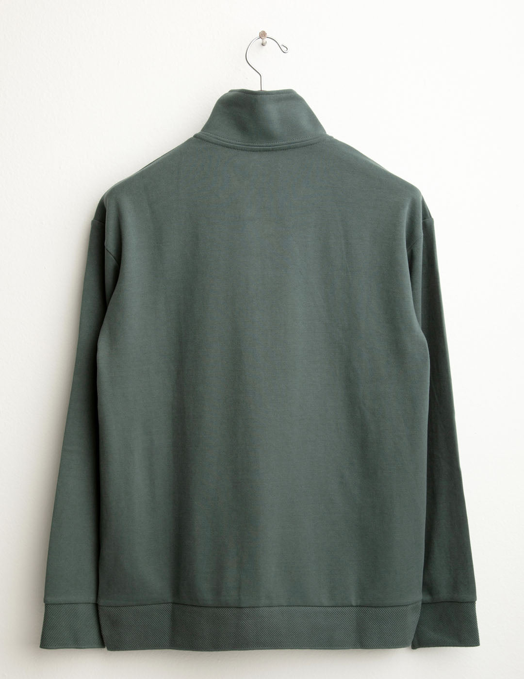 Felpa full zip con lettering 3D uomo moss fm25w07fz cc-a0818 Felpa full zip con lettering 3D