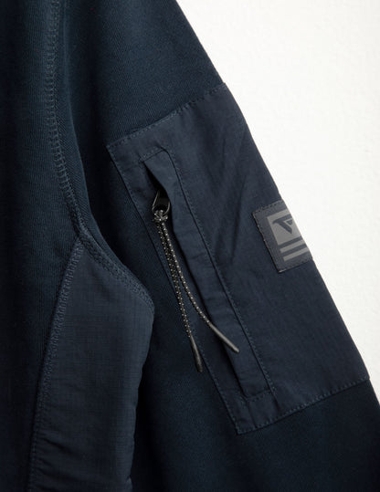 Crew-neck sweatshirt with utility details