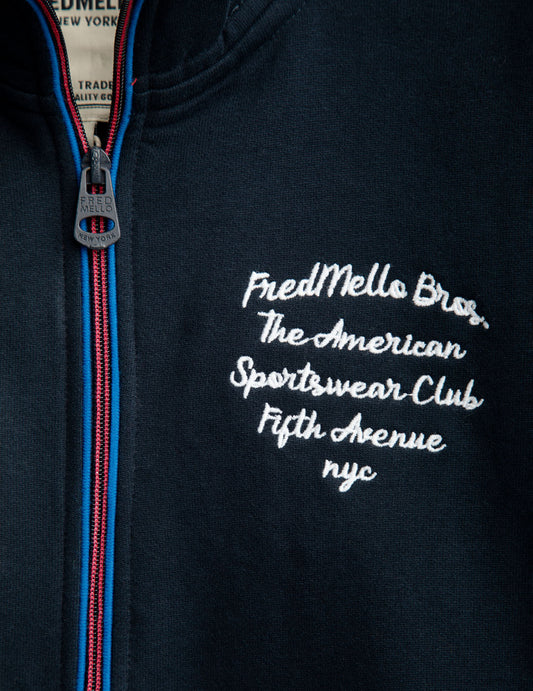 Felpa full zip con dettagli American Flag - back - 002