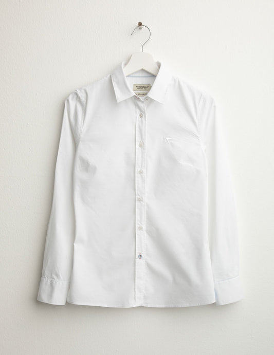 Slim fit stretch poplin shirt woman white fw25w02cu cc-a0001