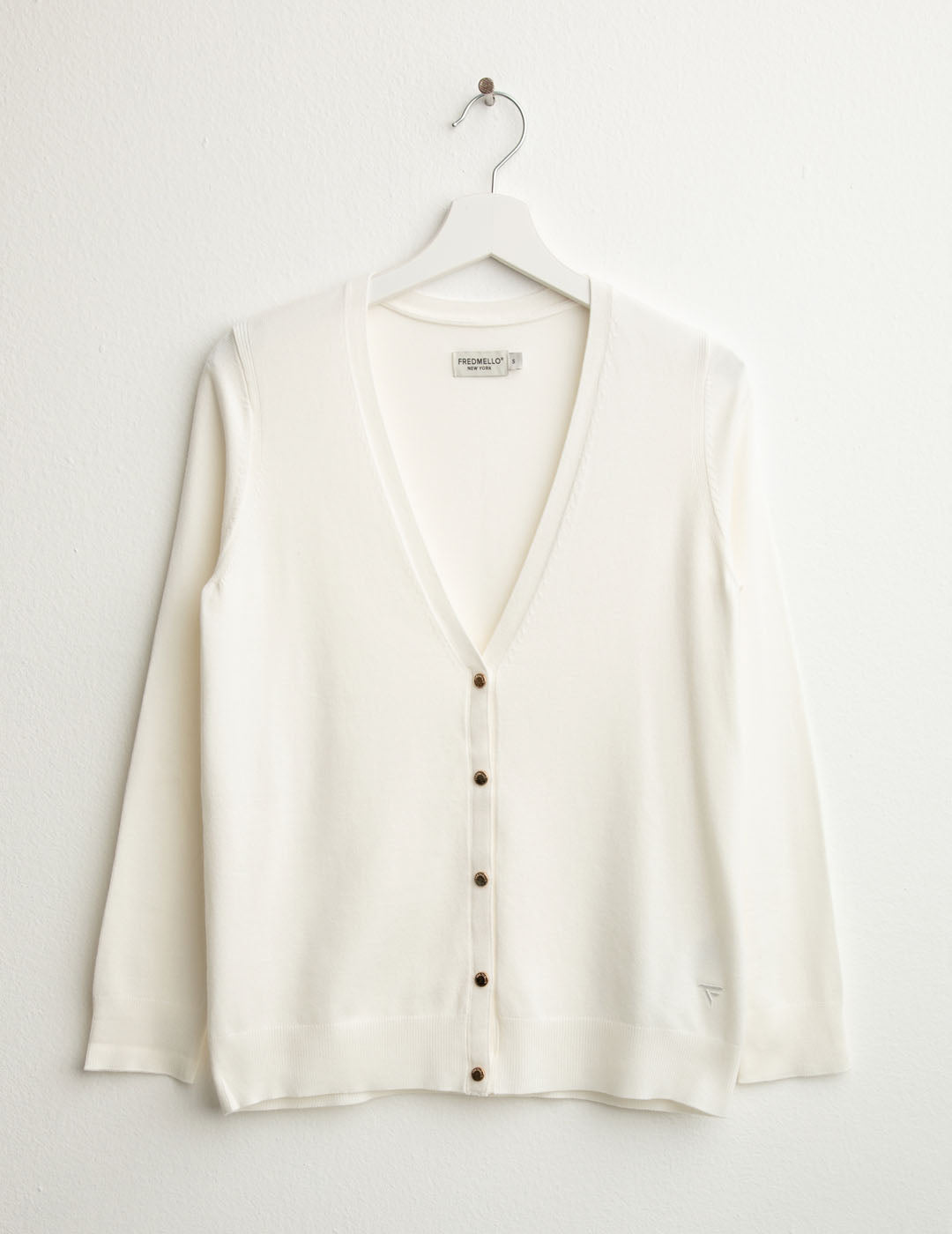 V-neck cardigan woman off white fw25w02mk cc-a0002 V-neck cardigan