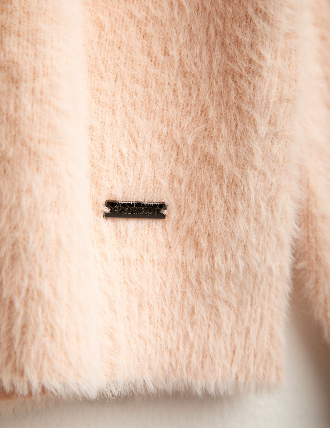 Maglia dolcevita effetto pelliccia donna pink fw25w23md cc-a0406 Maglia dolcevita effetto pelliccia