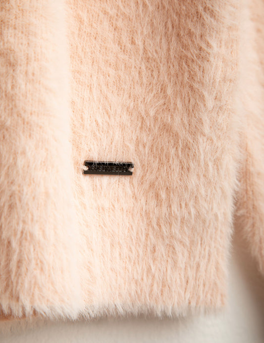 Maglia dolcevita effetto pelliccia - back - 002