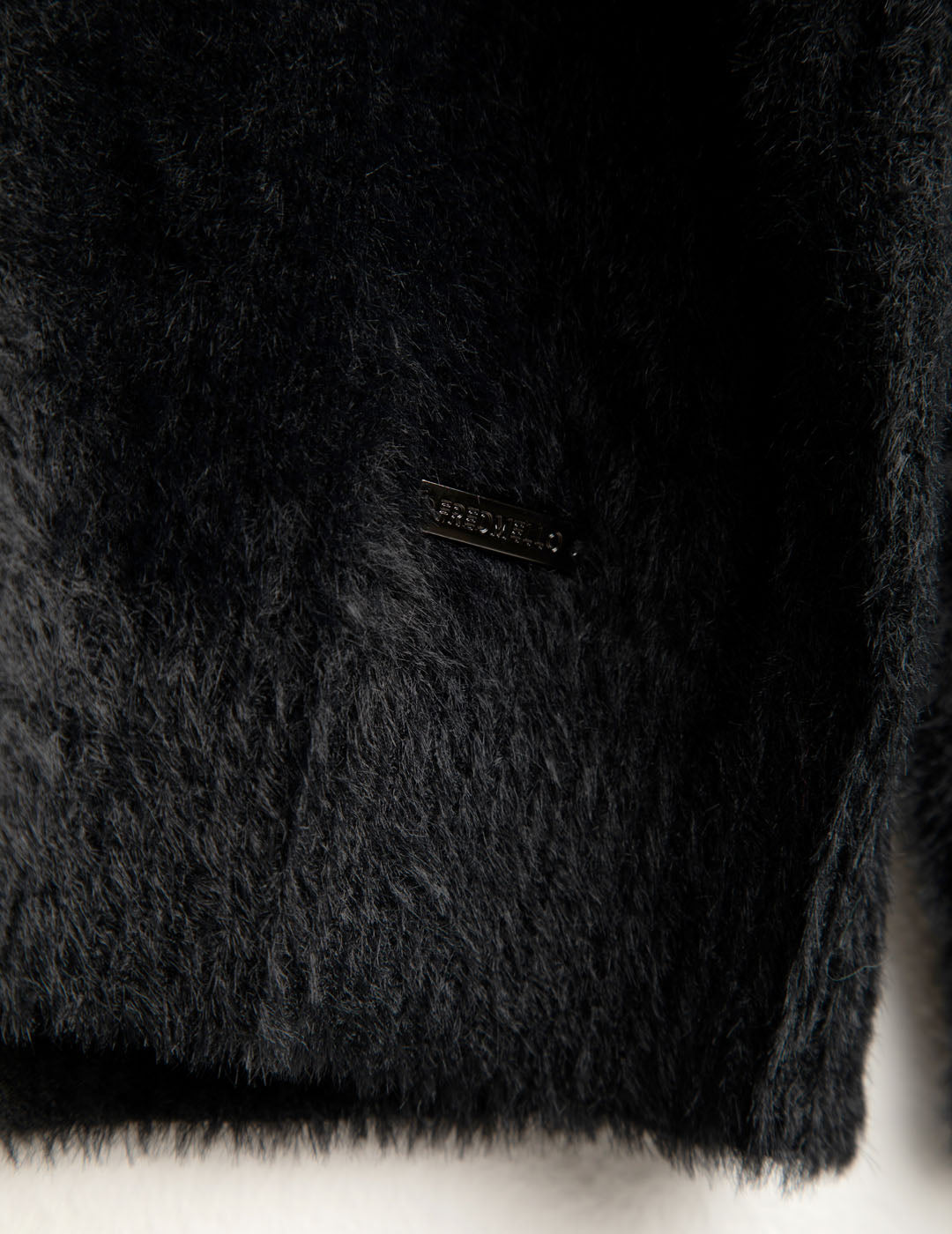 Maglia dolcevita effetto pelliccia donna black fw25w23md cc-a0951 Maglia dolcevita effetto pelliccia