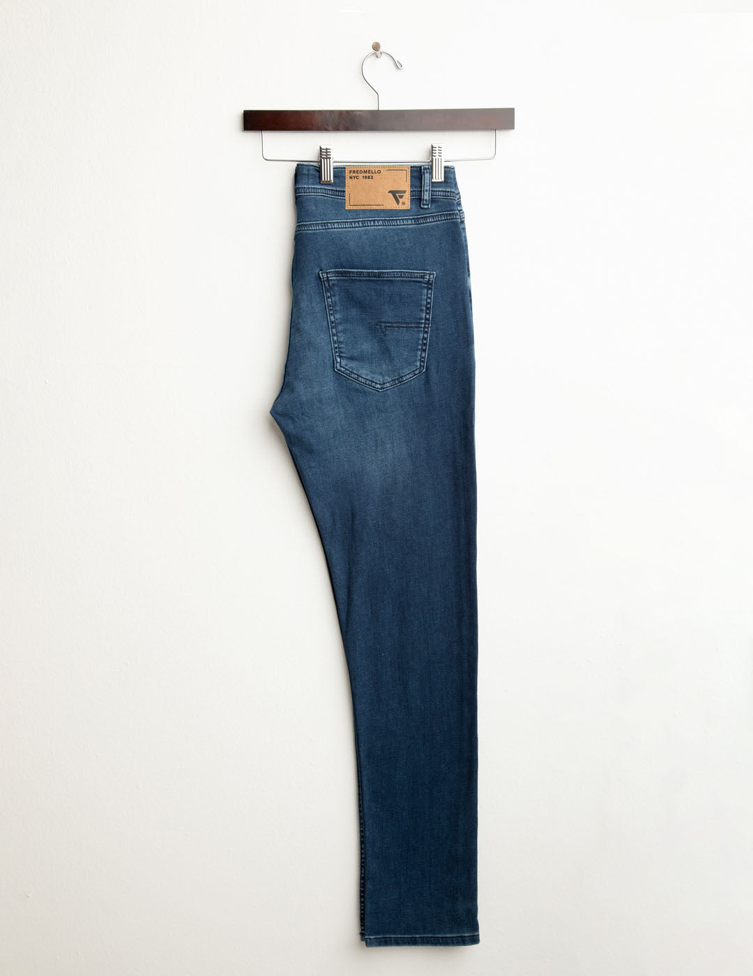 Pantaloni in felpa effetto denim “Mr. Bryan” uomo middle blue fm25w24pf cc-a1101 Pantaloni in felpa effetto denim “Mr. Bryan”