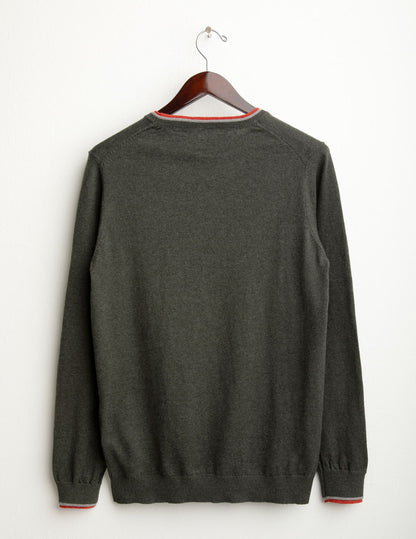 Maglia girocollo con dettagli a contrasto