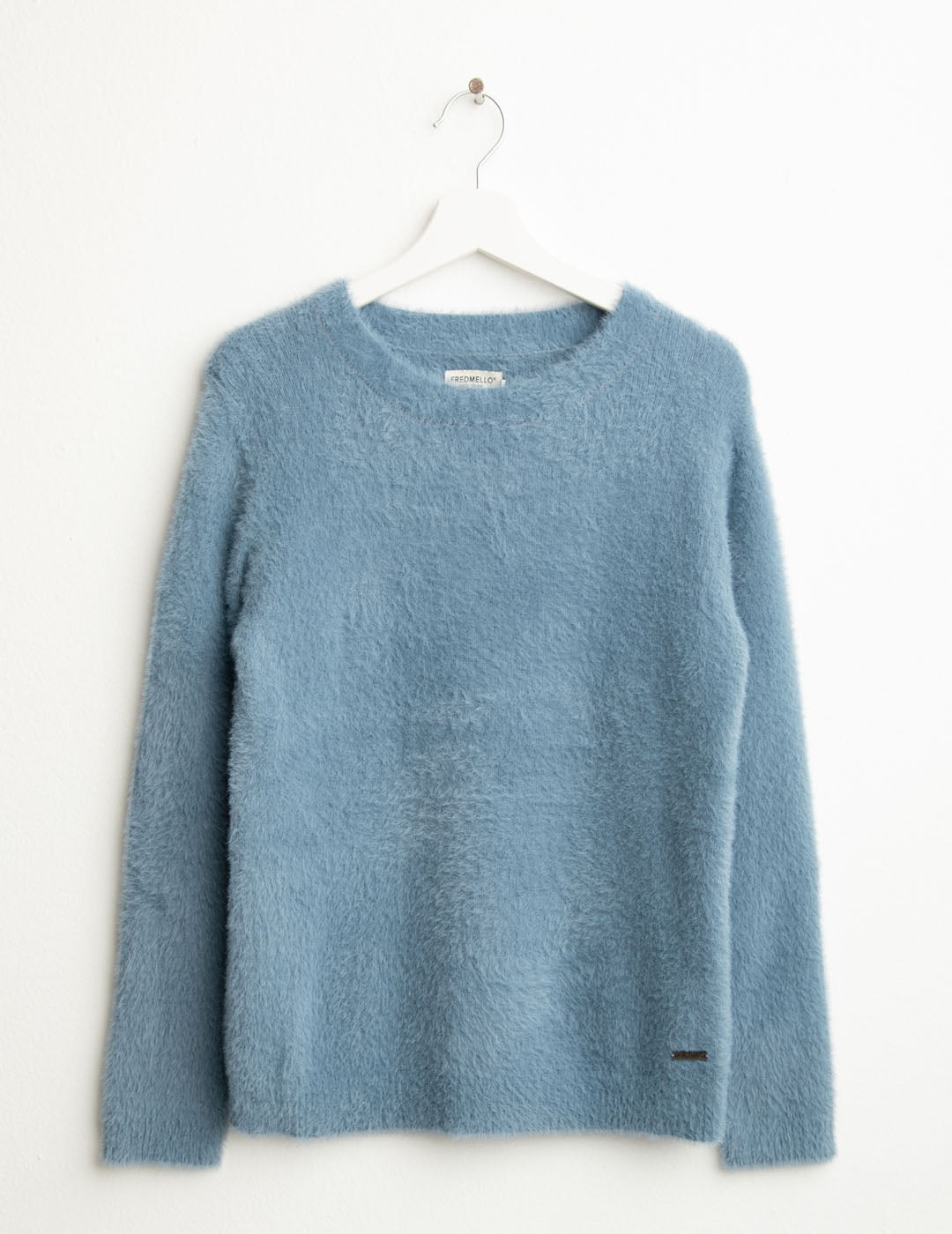 Maglia girocollo effetto pelliccia donna avio fw25w24mg cc-a0602 Maglia girocollo effetto pelliccia