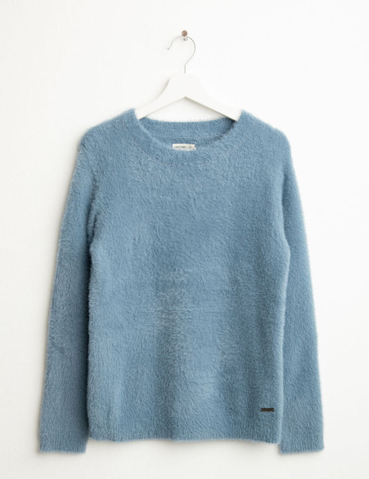 Maglia girocollo effetto pelliccia donna avio fw25w24mg cc-a0602