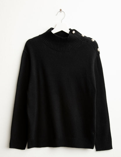 Maglia dolcevita con bottoni araldici