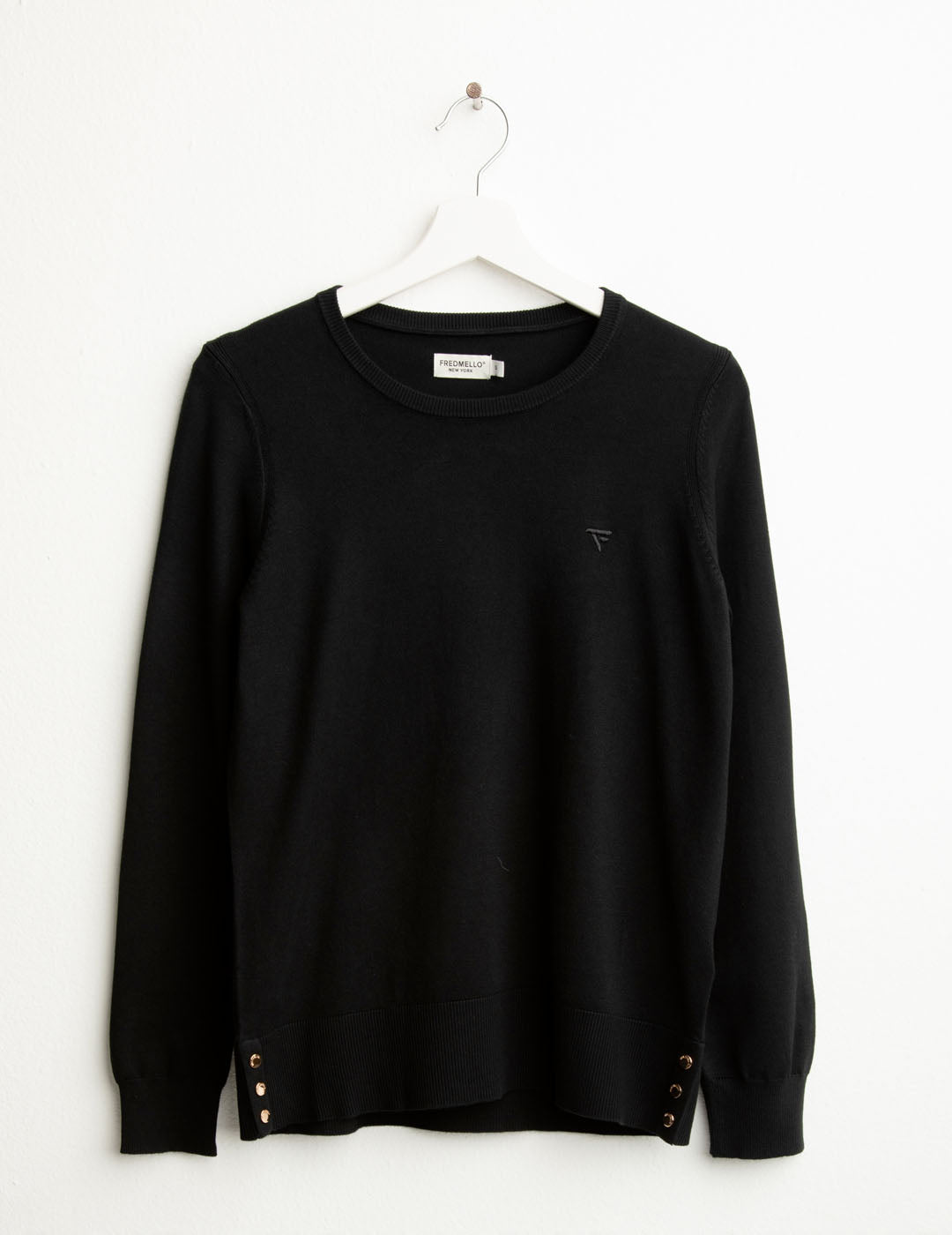 Maglia girocollo donna black fw25w03mg cc-a0951 Maglia girocollo