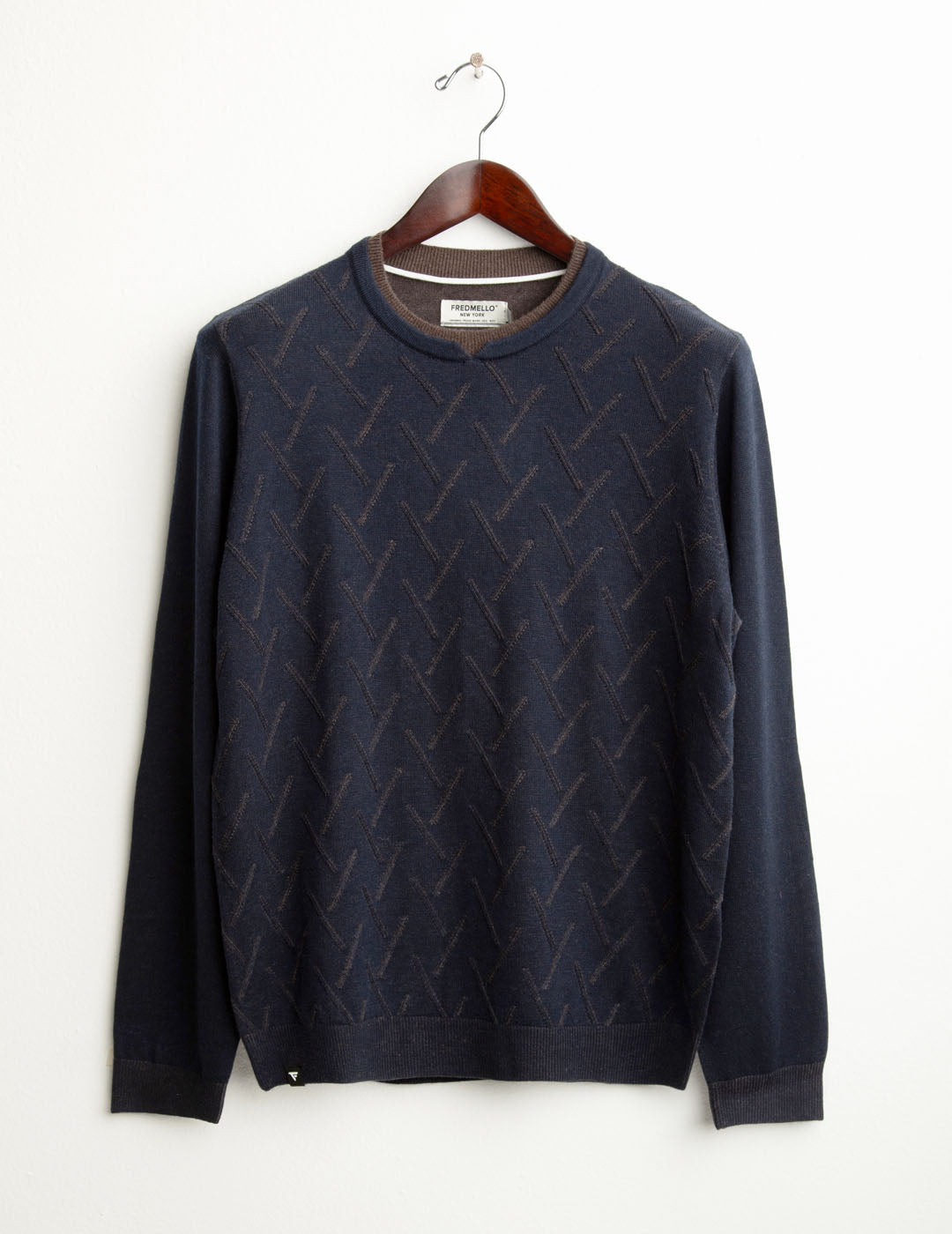 Maglia vanisé girocollo uomo blue fm25w42mg cc-a0601 Maglia vanisé girocollo