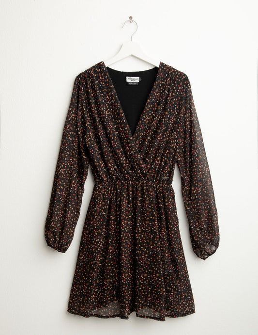 Abito in georgette stampata donna multicolor fw25w02as cc-a1406