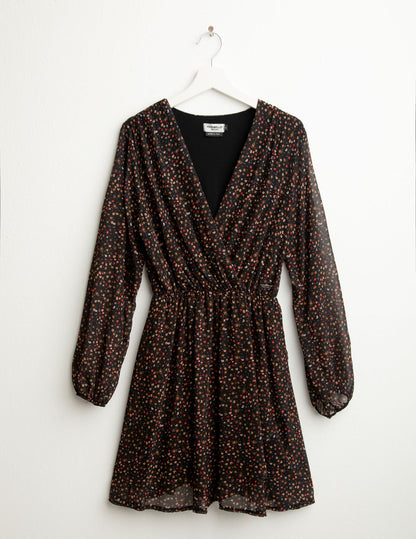 Printed georgette dress