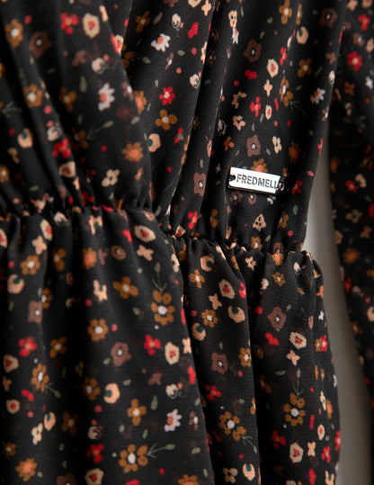 Printed georgette dress