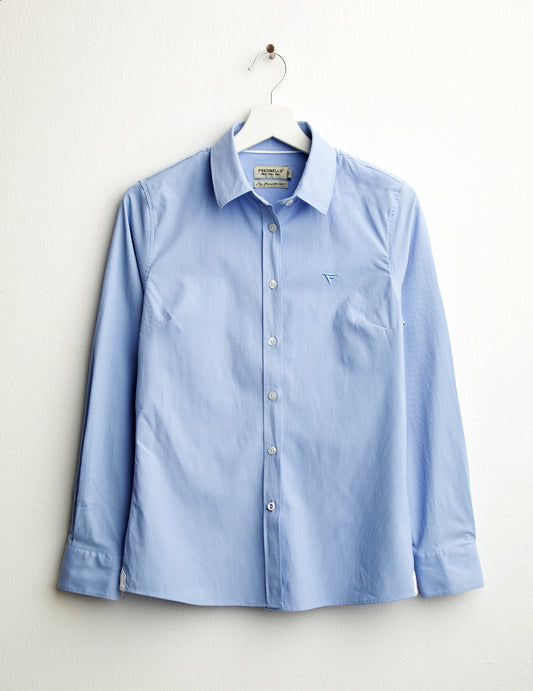 Slim fit stretch textured shirt woman light blue fw25w03cu cc-a1001