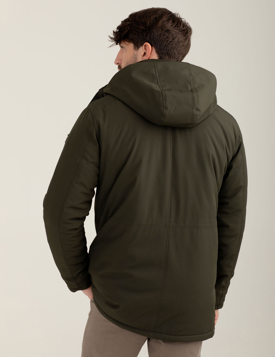 Soft-shell parka with detachable hood man army fm25w23ku cc-a0804 Soft-shell parka with detachable hood
