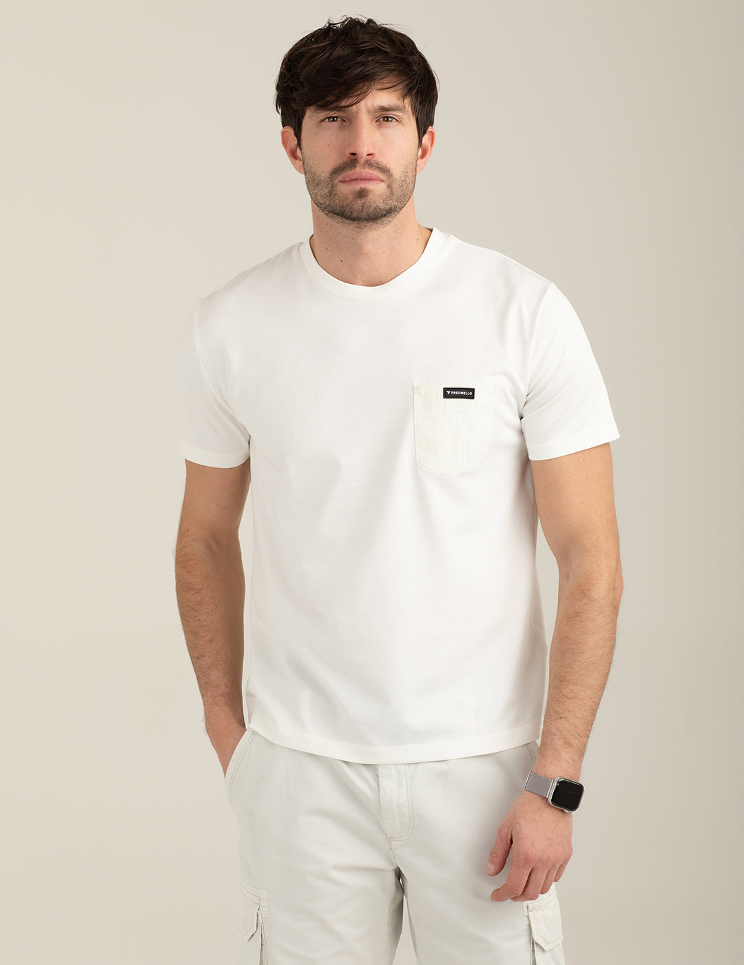 T-shirt girocollo uomo off white fm26s01tg cc-a0002 T-shirt girocollo