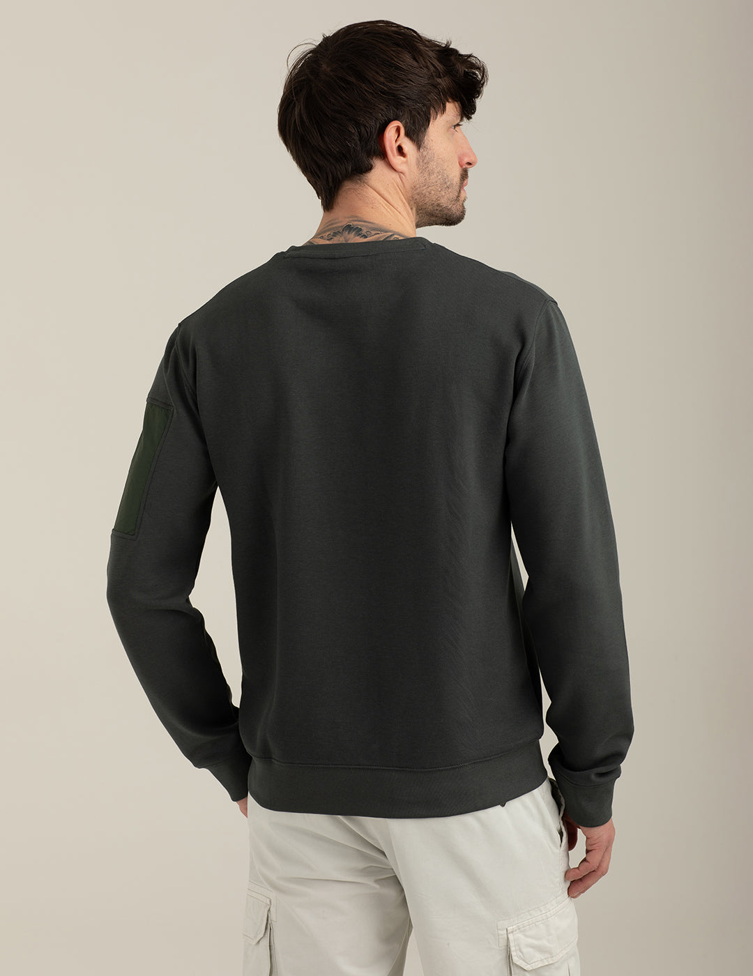 Interlock Crew Neck Sweatshirt man air force fm26s01fg cc-a0802 Interlock Crew Neck Sweatshirt