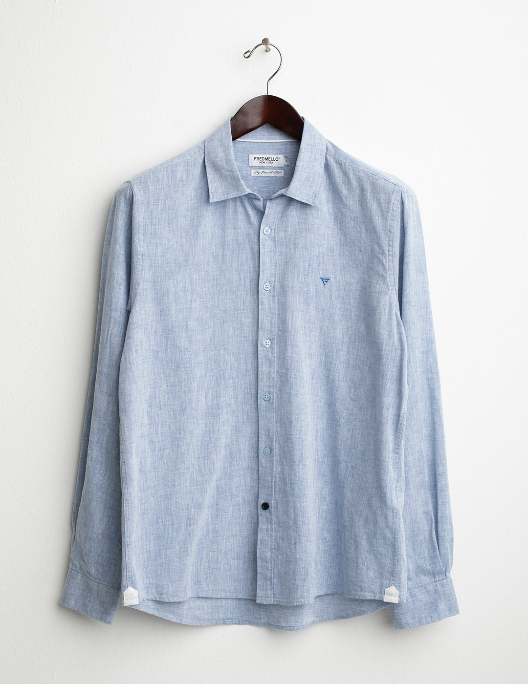 Camicia manica lunga uomo middle blue fm26s01cu cc-a1101 Camicia manica lunga