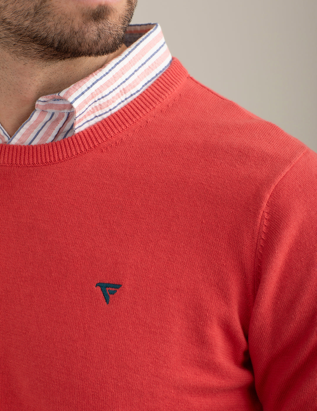 Long-Sleeve Crew Neck Knit man lobster fm26s01mg cc-a0211 Long-Sleeve Crew Neck Knit